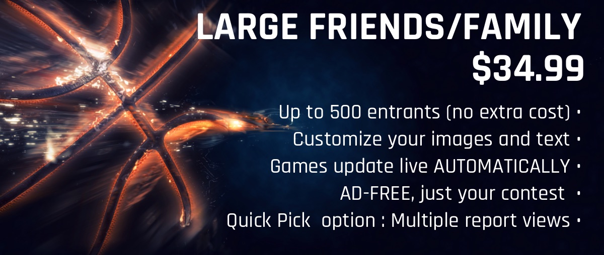 Large Group NCAA Tournament Bracket Pool for Friends