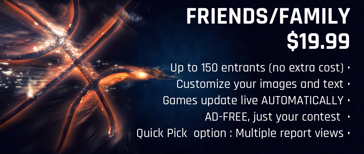 Small Friends and Family March Madness Bracket Contest Manager